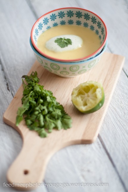 Mango-Ingwer-Suppe mit Korianderschaum by feed me up before you go-go-2